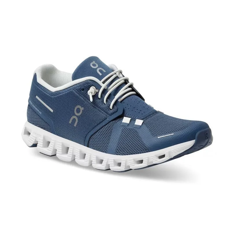 On Women's Cloud 5 Sneaker - Denim/White