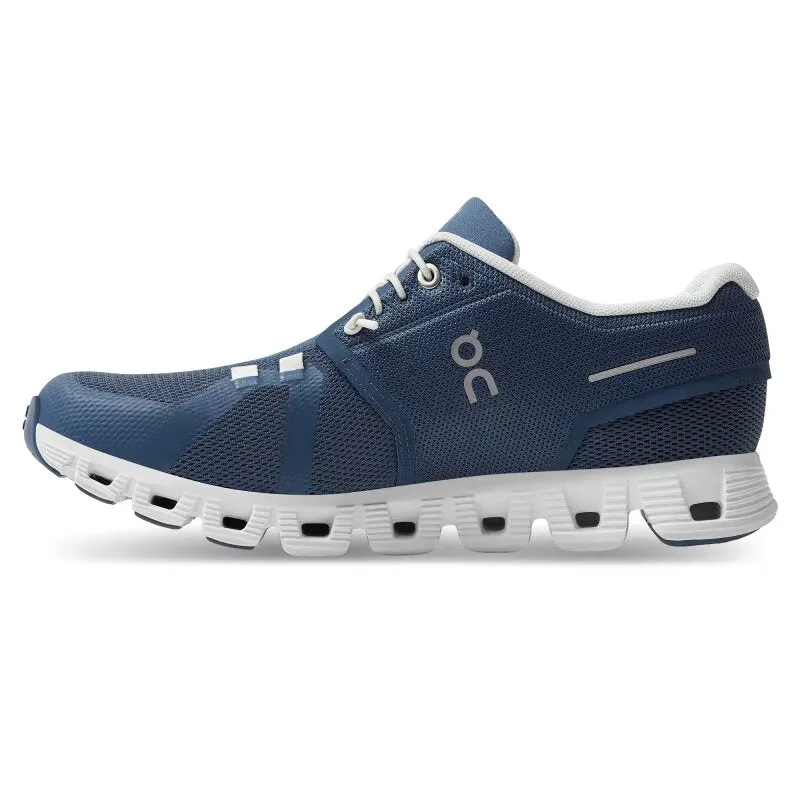 On Women's Cloud 5 Sneaker - Denim/White