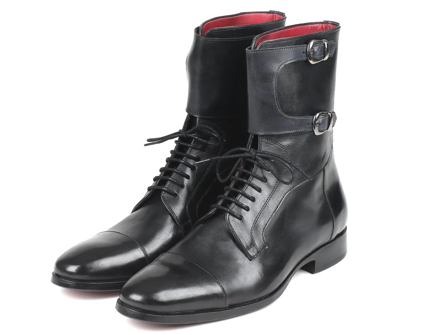 Paul Parkman Men's High Boots Black Calfskin