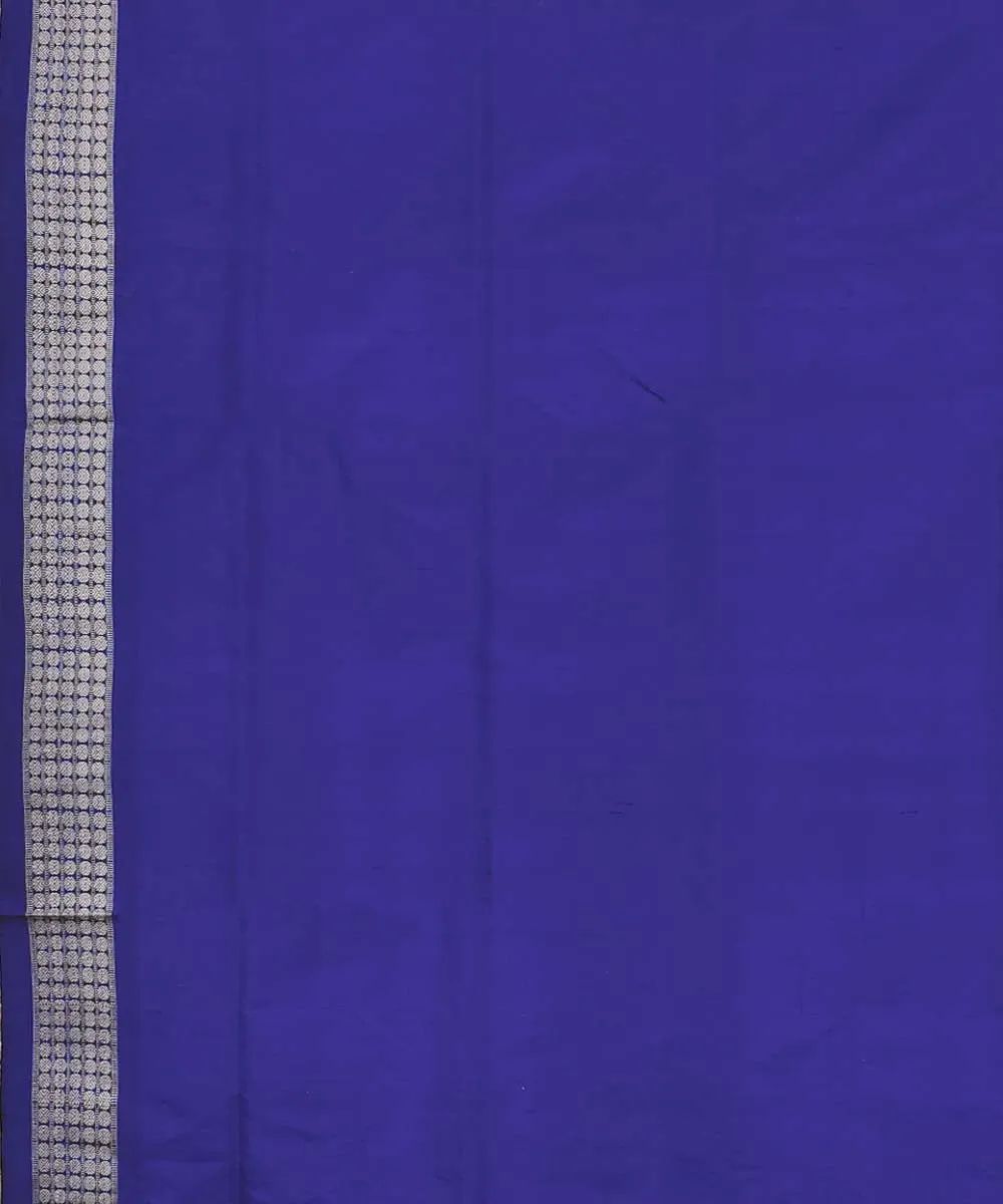 Peach navy blue Silk Handwoven Bomkai Saree