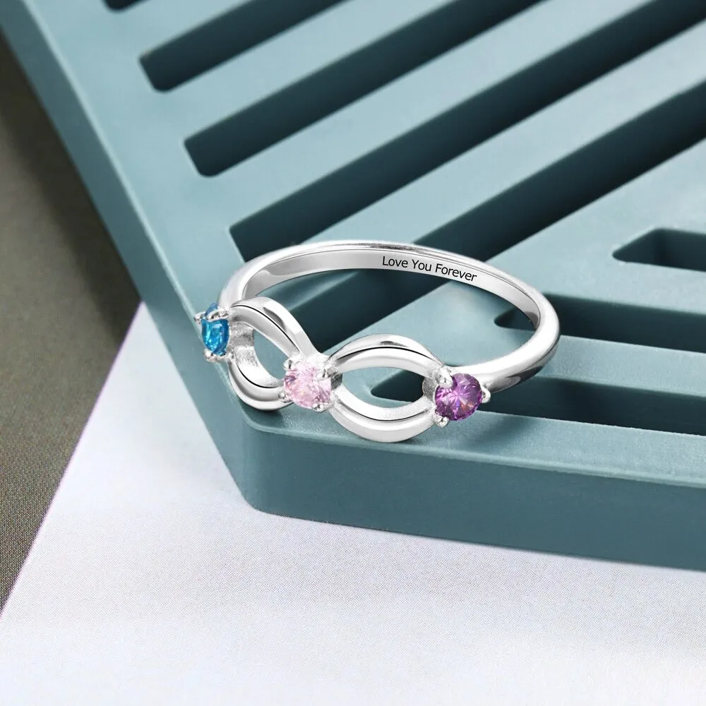 Personalized Infinity Ring With Inner Engraving