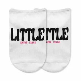 Phi Mu No Show Socks for Bigs and Littles