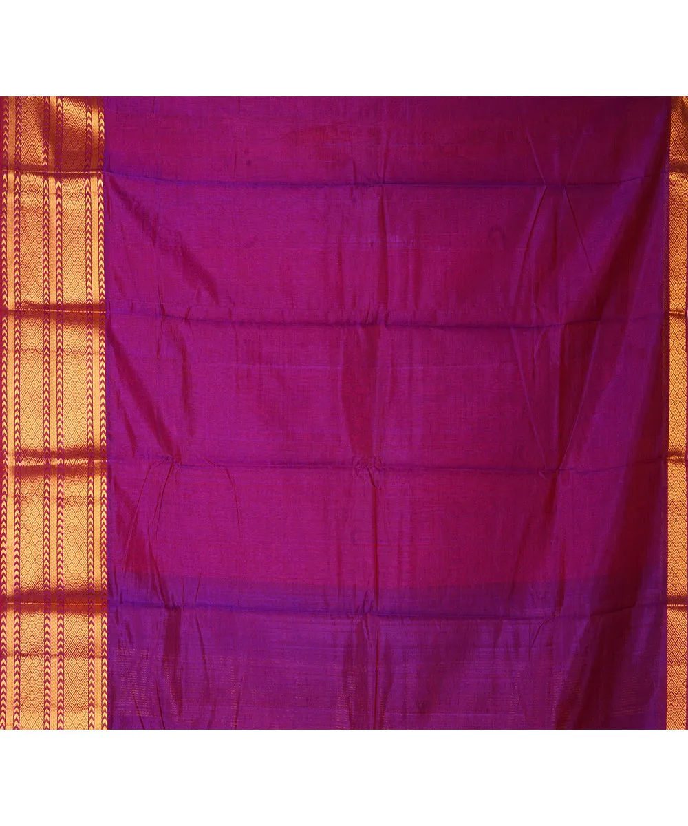 Pink handwoven cotton silk mangalagiri saree