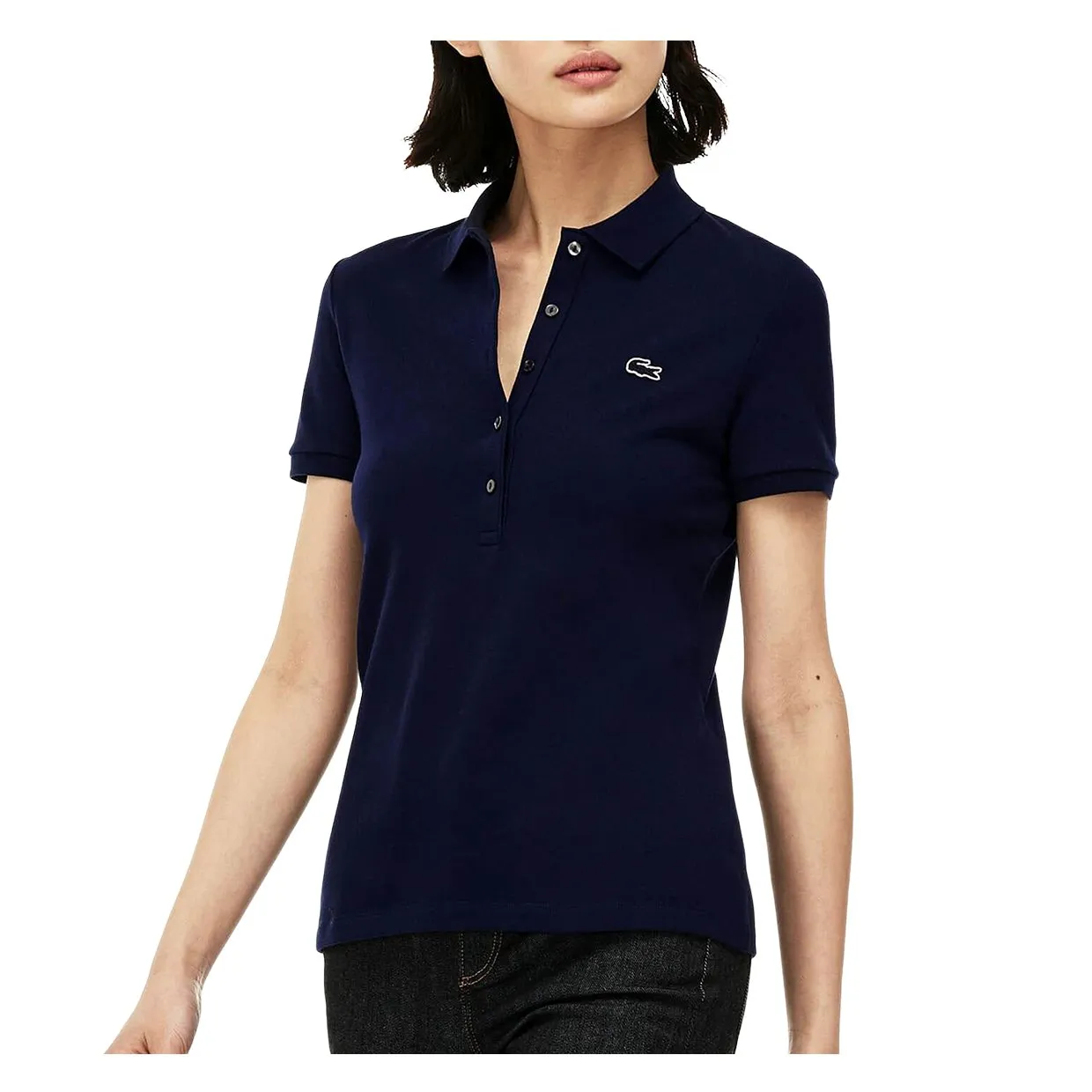 Polo Donna Lacoste Slim Fit Blu