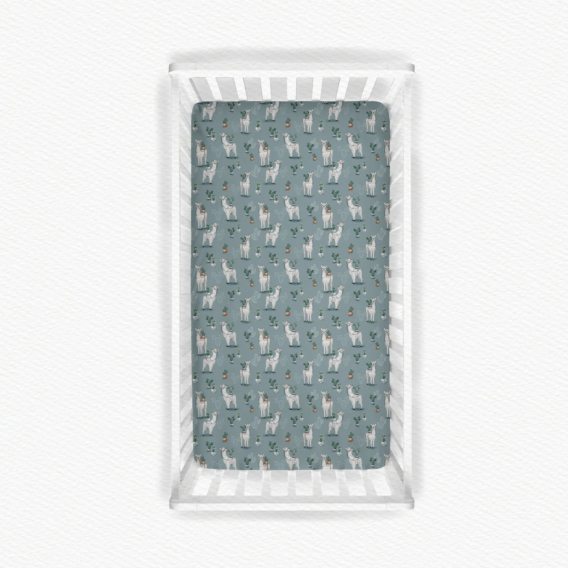 Prickly Llama Crib Sheet