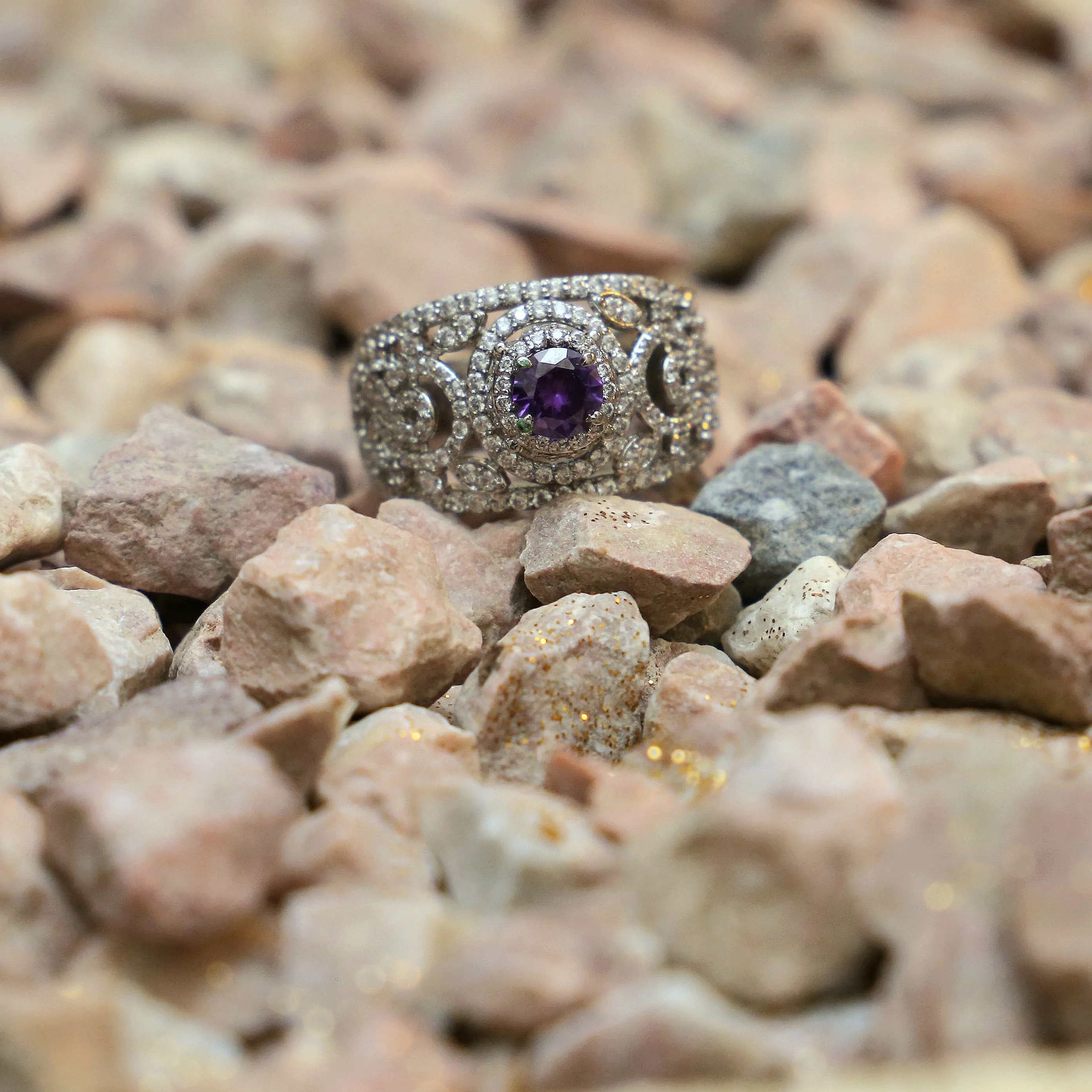 Purple Spiral Ring