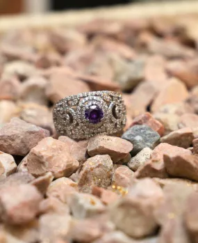 Purple Spiral Ring