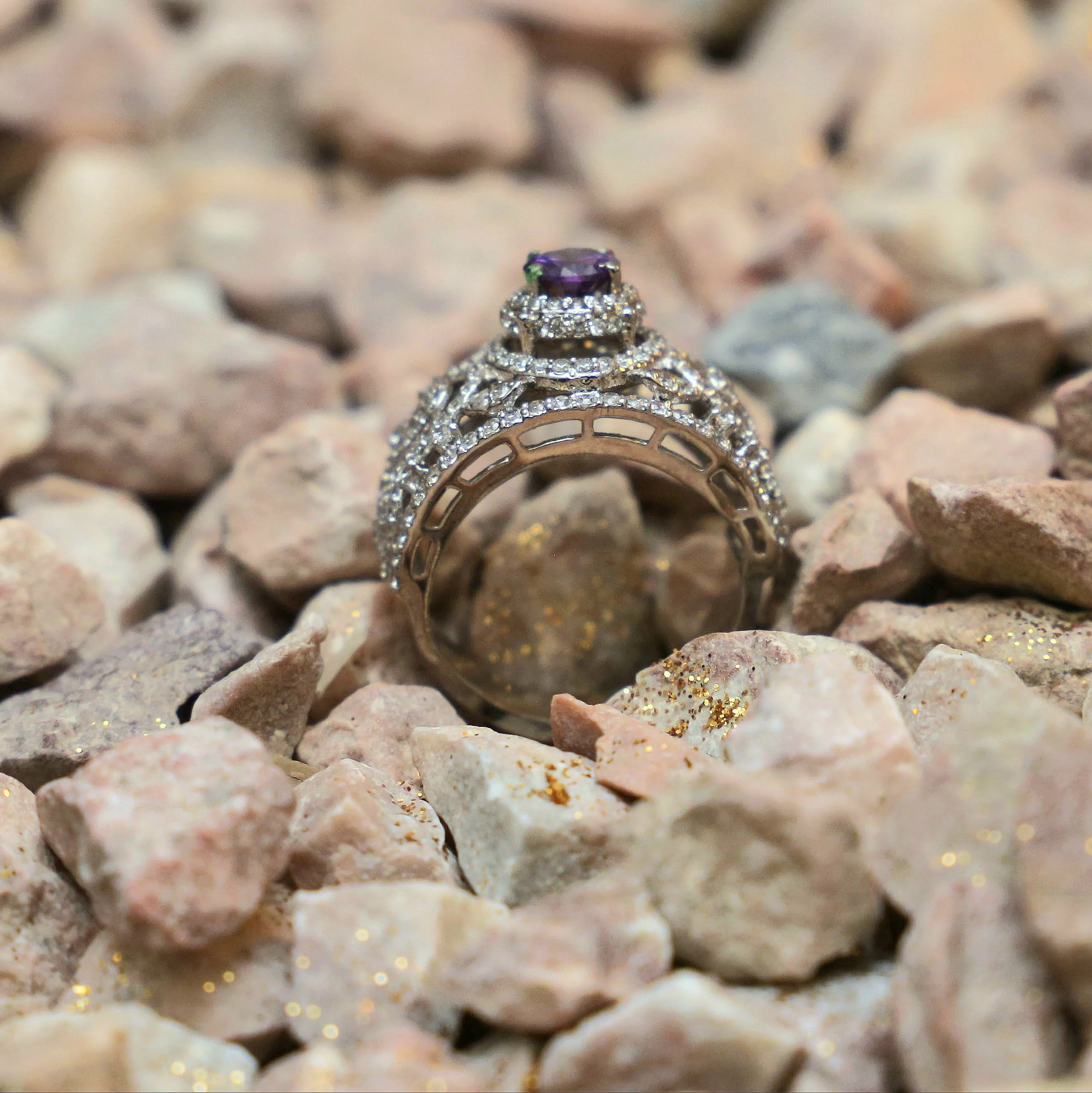 Purple Spiral Ring