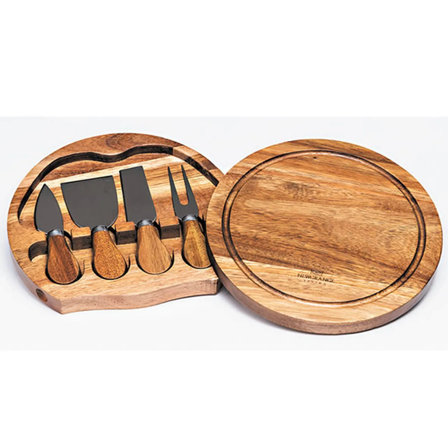 Round Cheese Board with Knifes