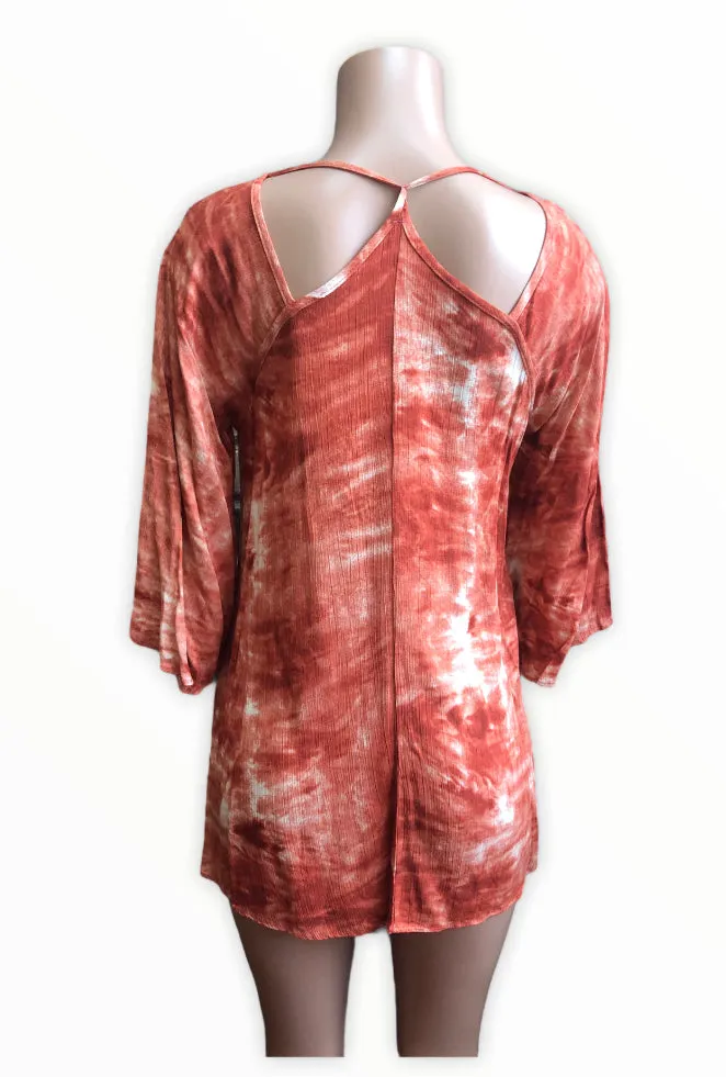 Rust Tie Dye Blouse