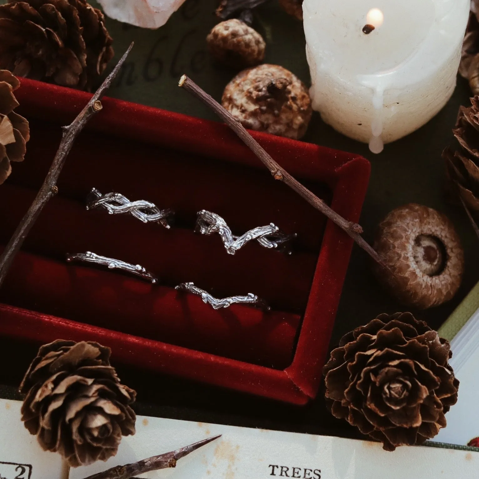 Silvestre Single Wishbone Gothic Thorn Branch Ring