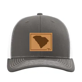 South Carolina Outline Trucker in Charcoal and White