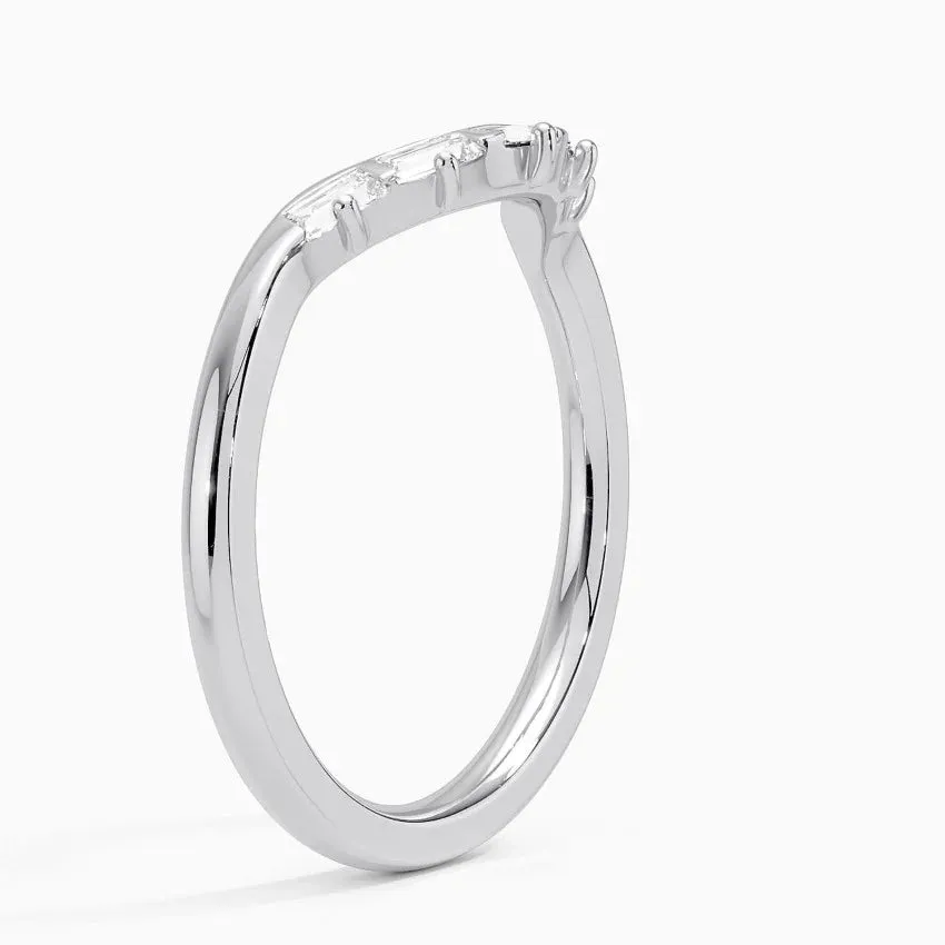 Staccato Baguette Wedding Band Ring - LR85