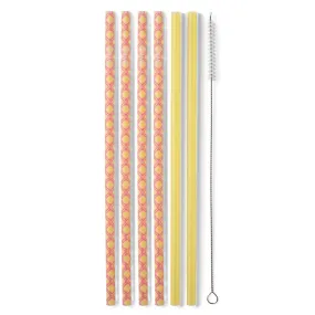 {STRAW SET} Pink Lemonade   Yellow SWIG Reusable Straw Set (Tall)