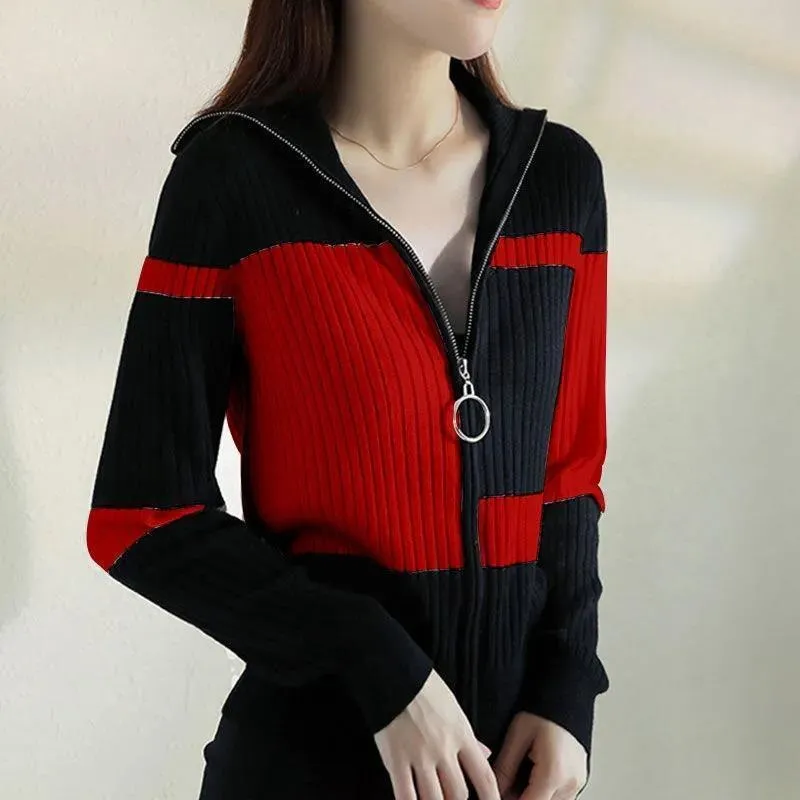 Striped Slim Knitted Cardigan