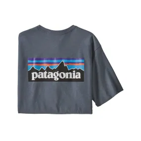 T-shirt Patagonia P-6 Logo Responsibili-Tee Grigio Antracite