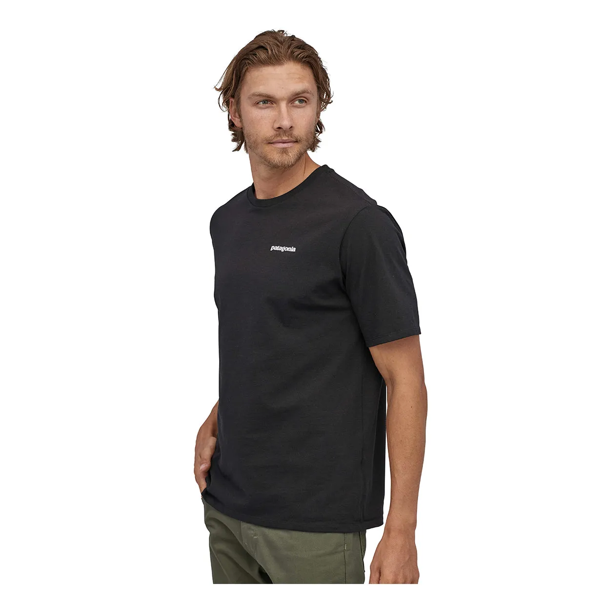 T-shirt Patagonia P-6 Logo Responsibili-Tee Nero