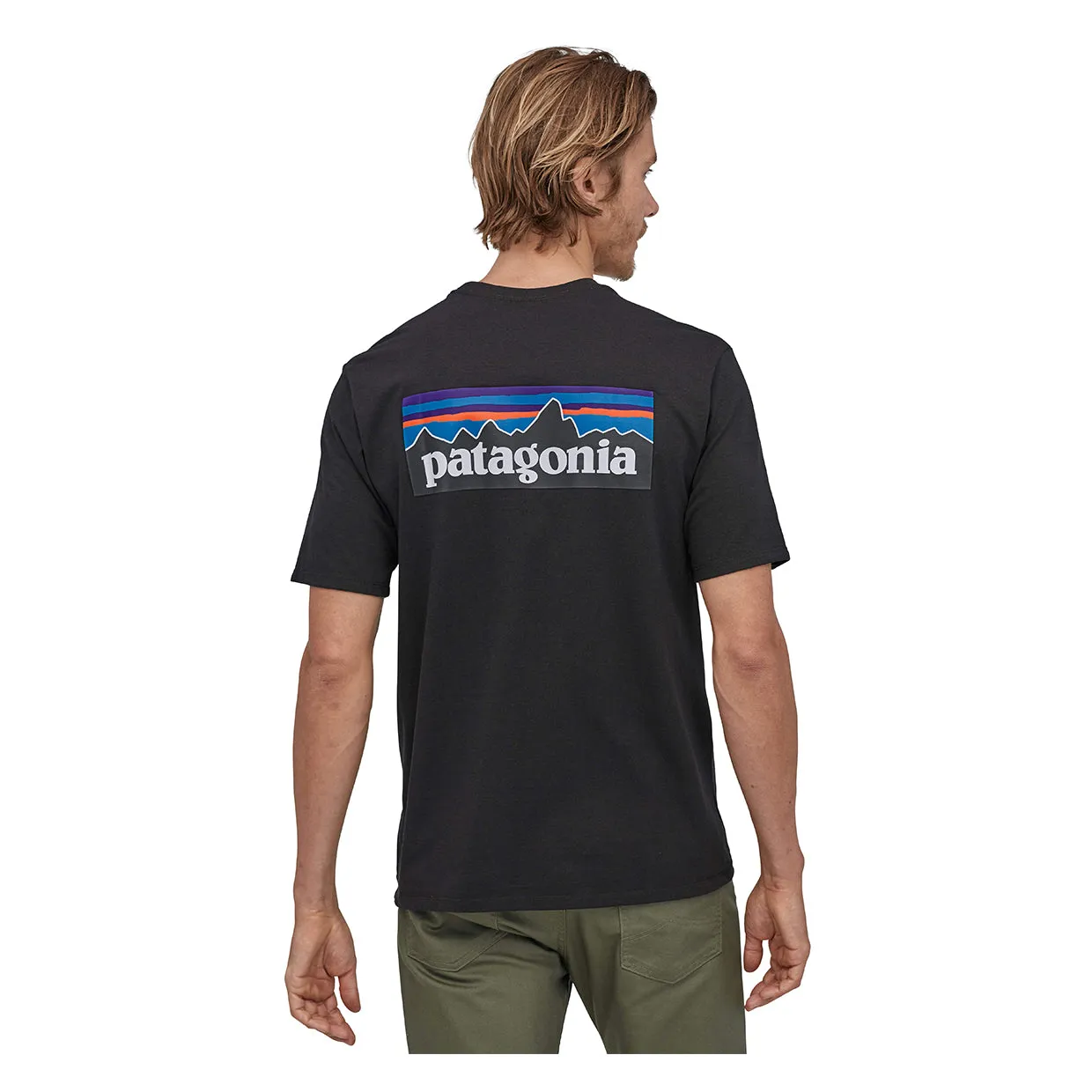 T-shirt Patagonia P-6 Logo Responsibili-Tee Nero