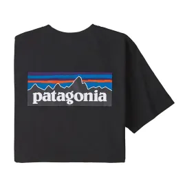 T-shirt Patagonia P-6 Logo Responsibili-Tee Nero