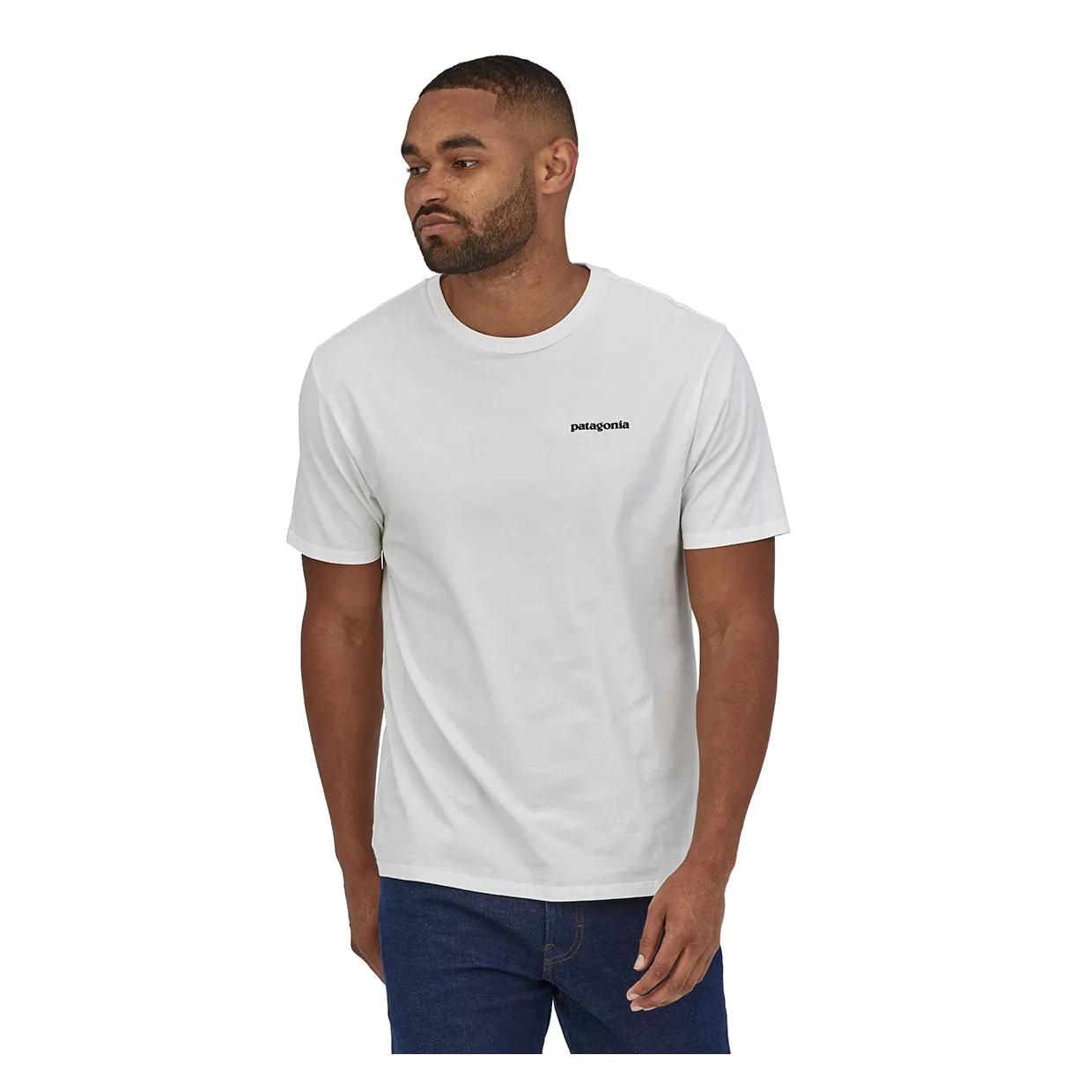 T-shirt Patagonia P-6 Mission Organic Bianco