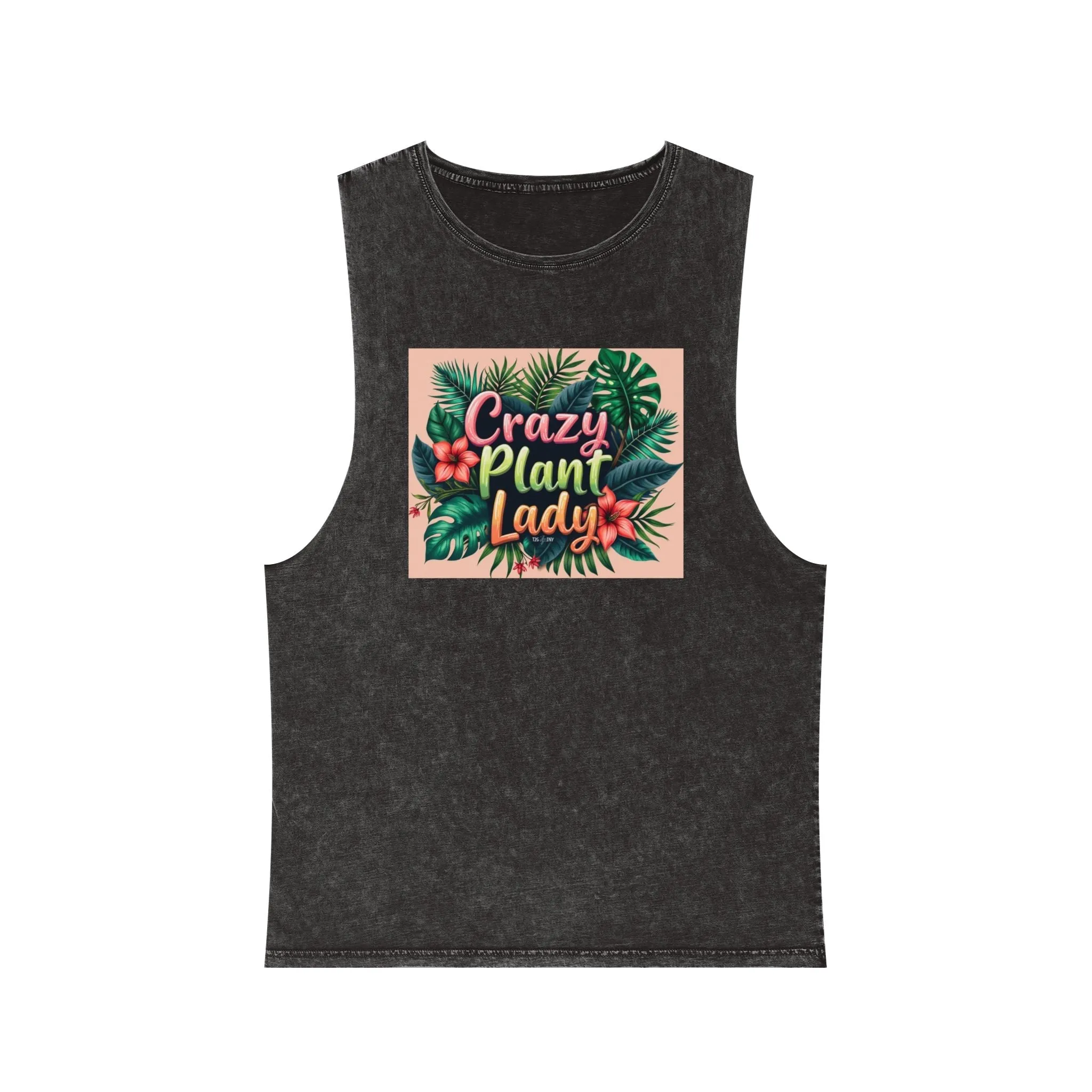 Tank Top - Crazy Plant Lady Funny Quote Tropical Plants and Flowers by Tiny Zen Gardens