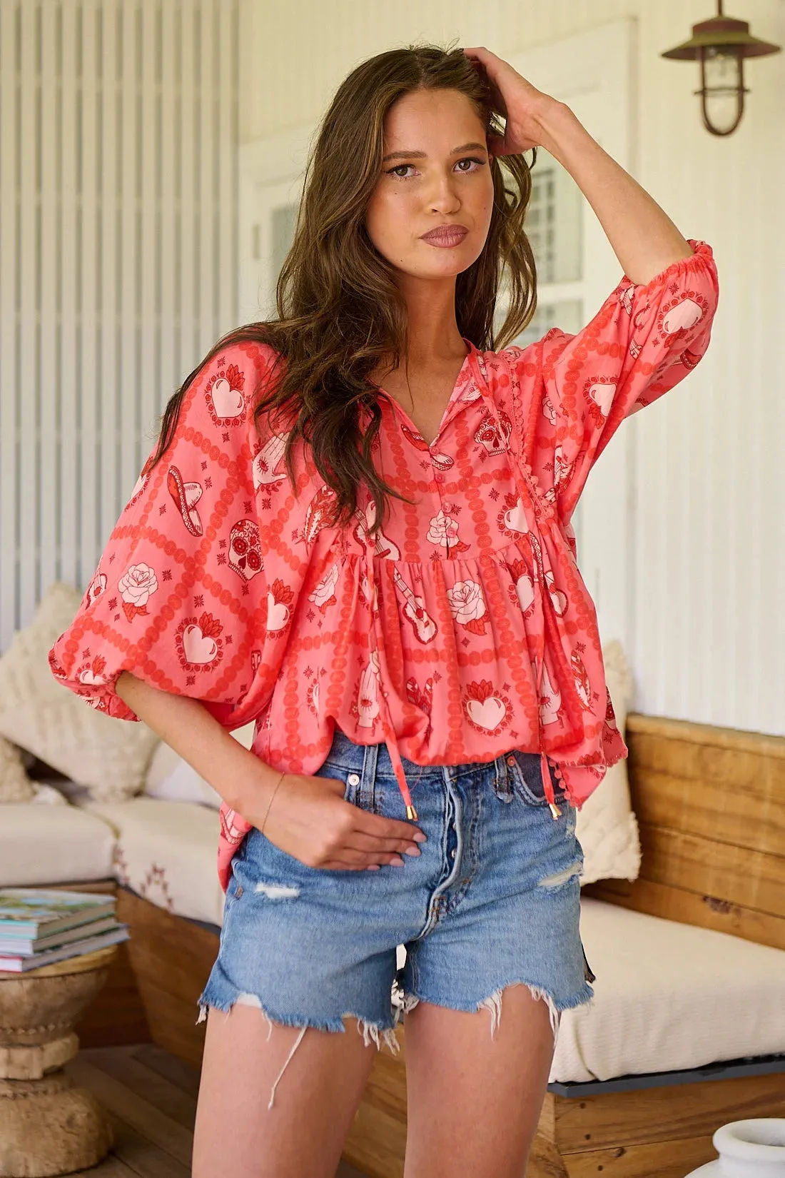 Temple Blouse Top - Zamora Collection