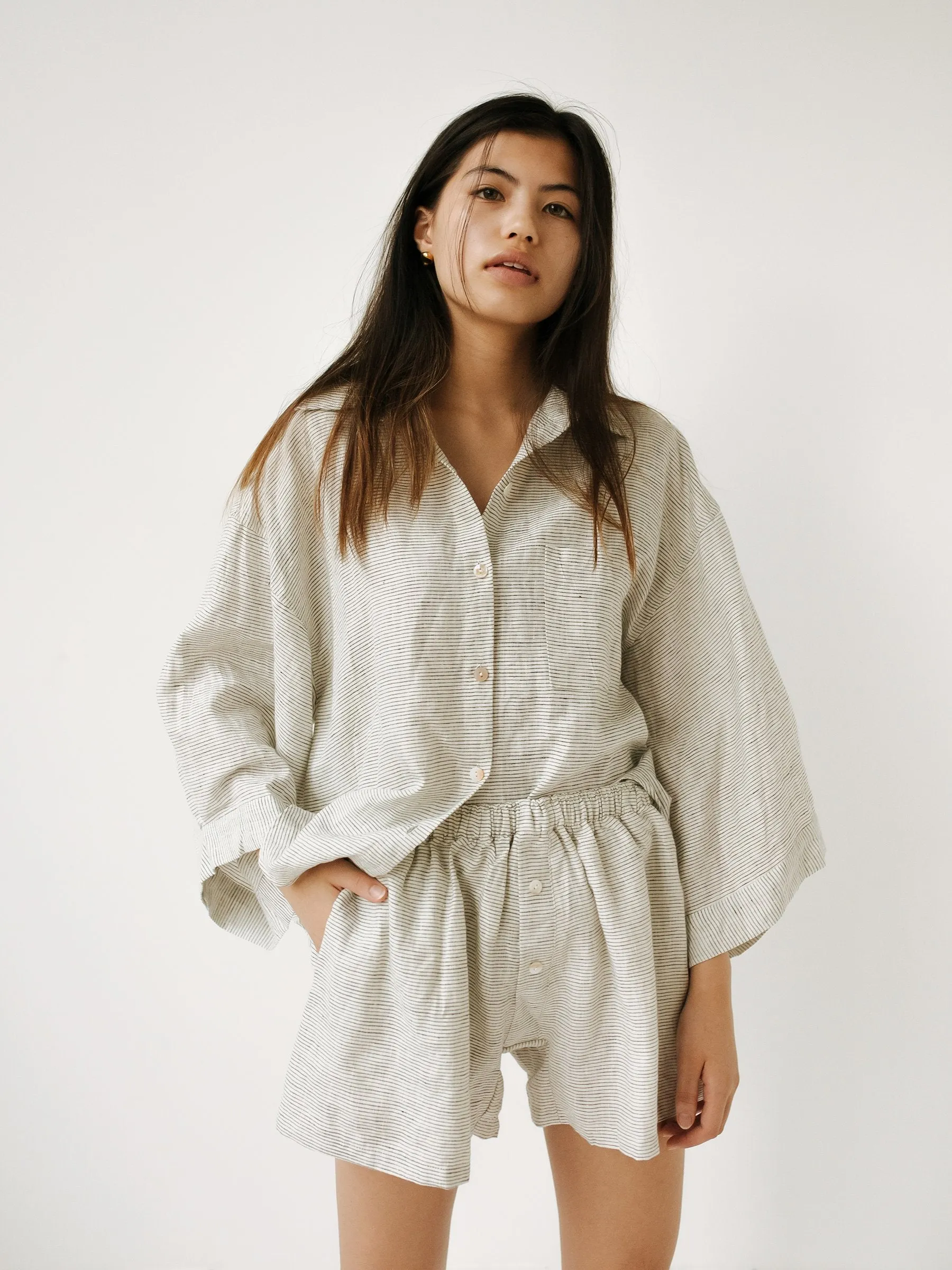 The 03 Linen Loungewear Set Short