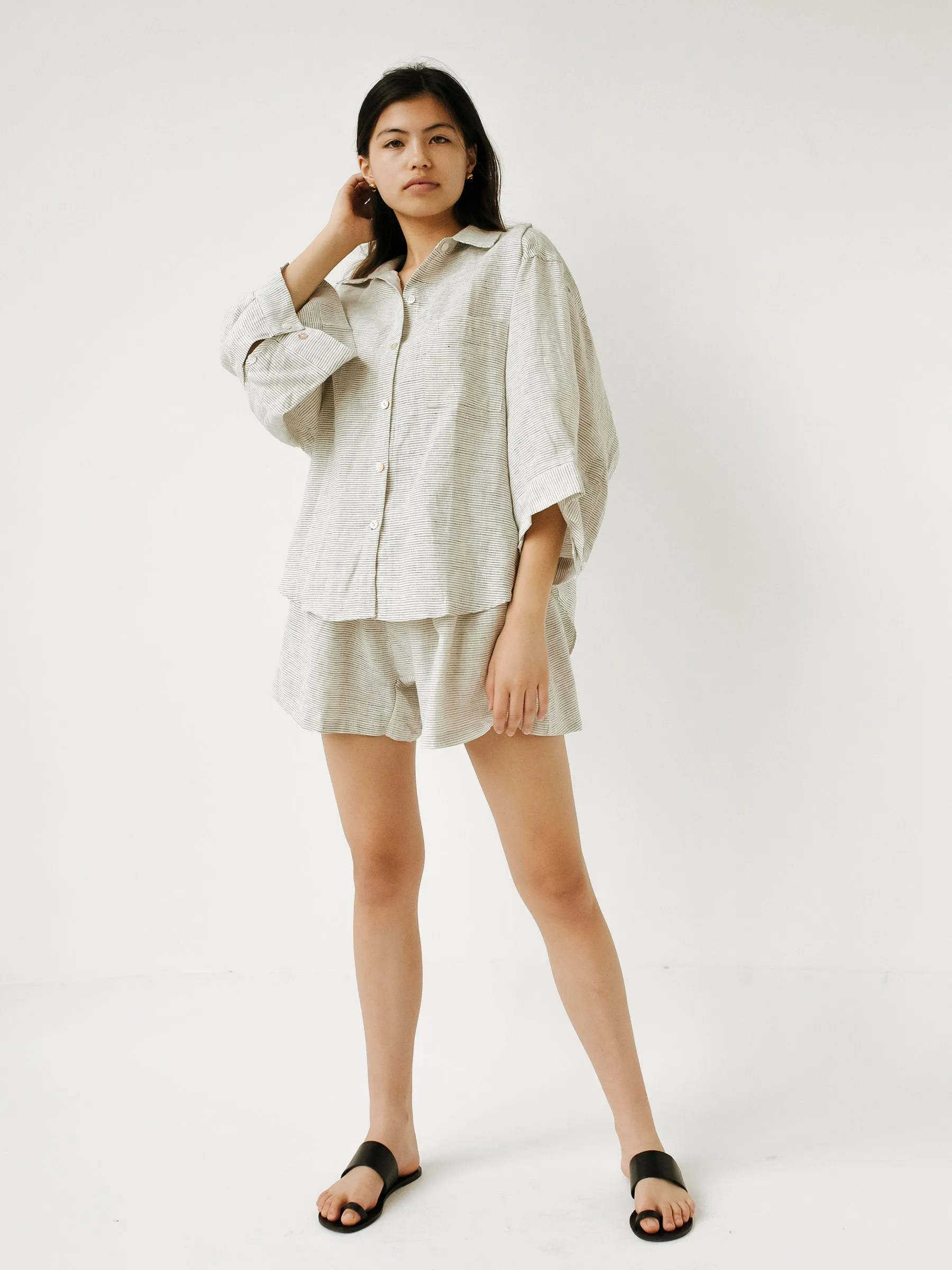 The 03 Linen Loungewear Set Short