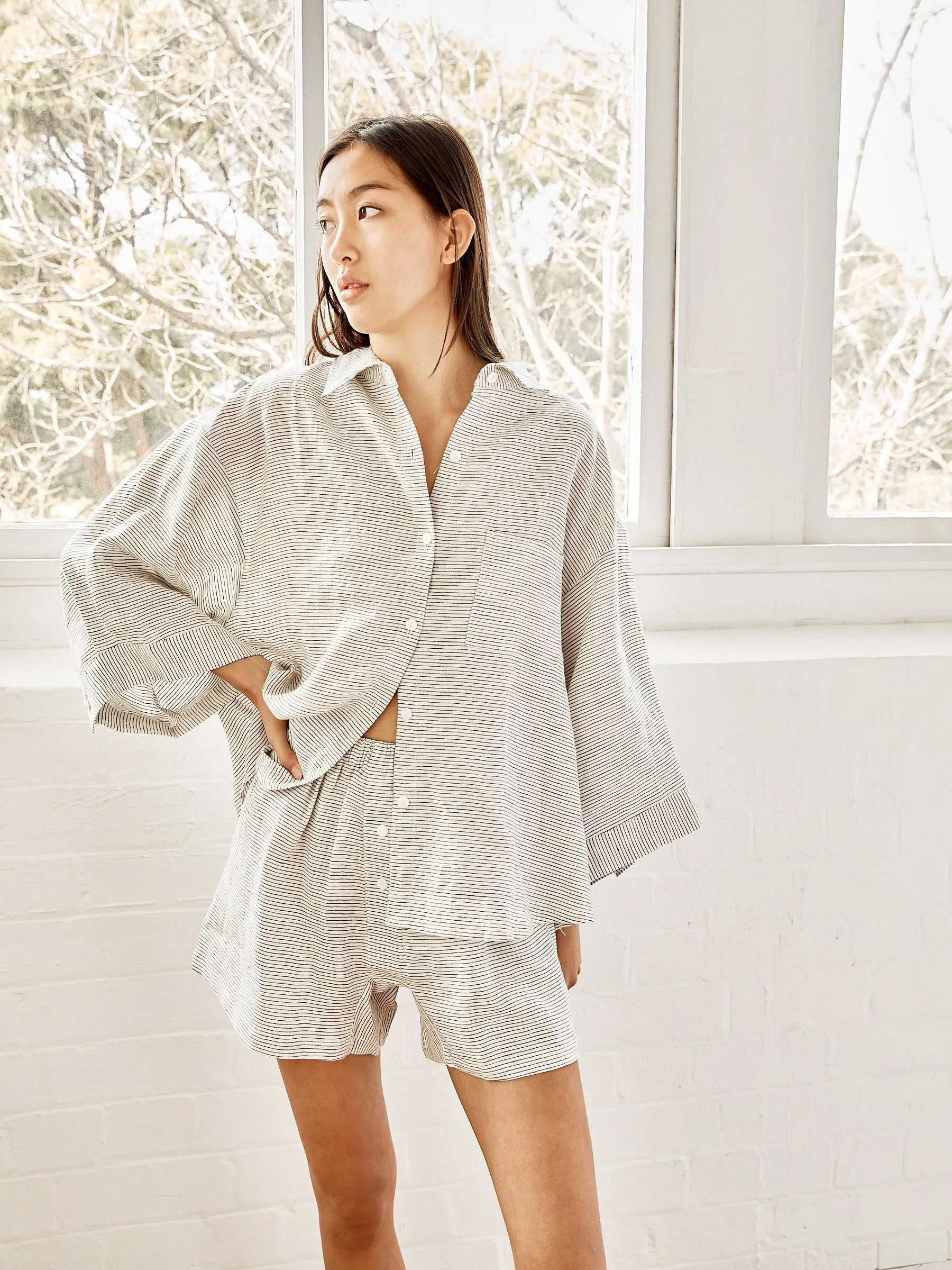 The 03 Linen Loungewear Set Short