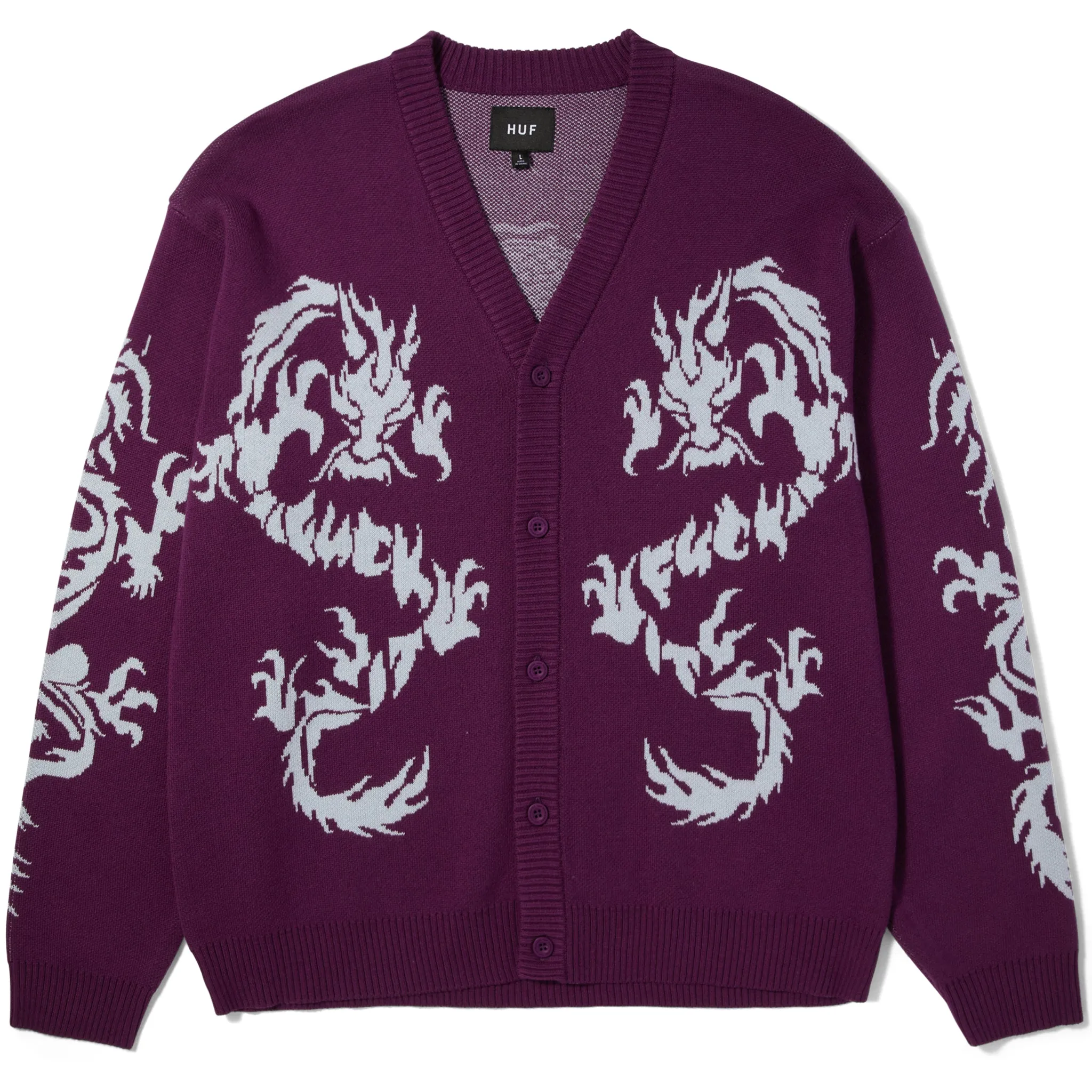 Twin Dragon Cardigan (Purple)