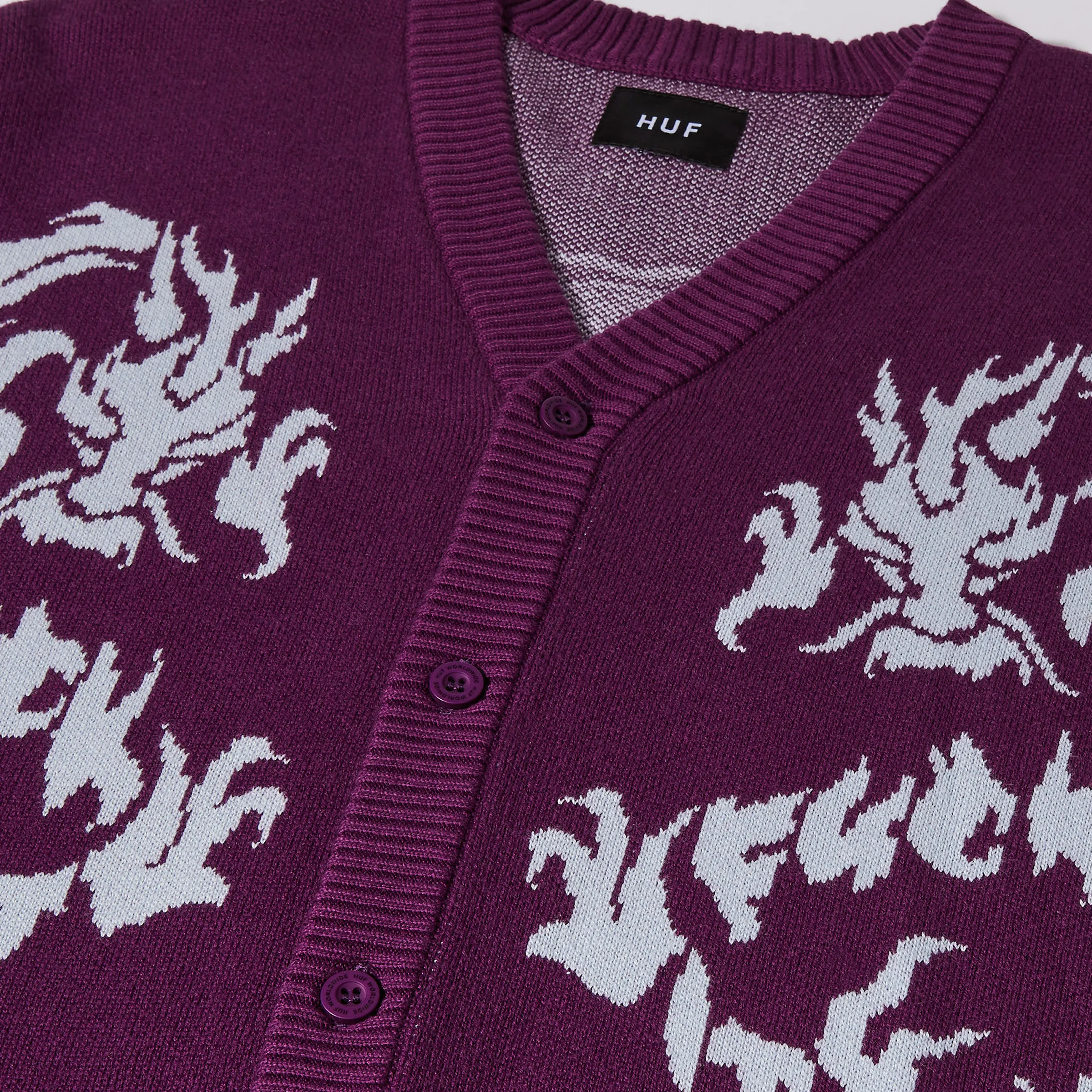 Twin Dragon Cardigan (Purple)