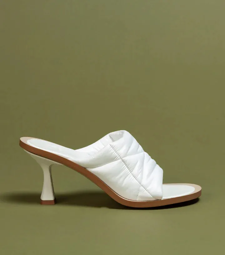 Varunah Mules in White Nylon