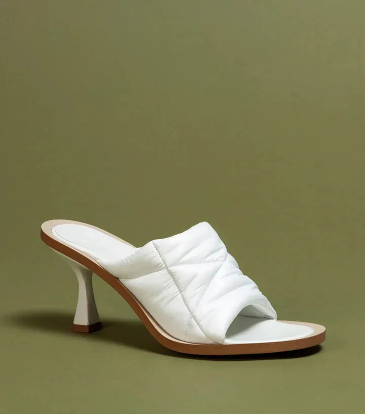 Varunah Mules in White Nylon