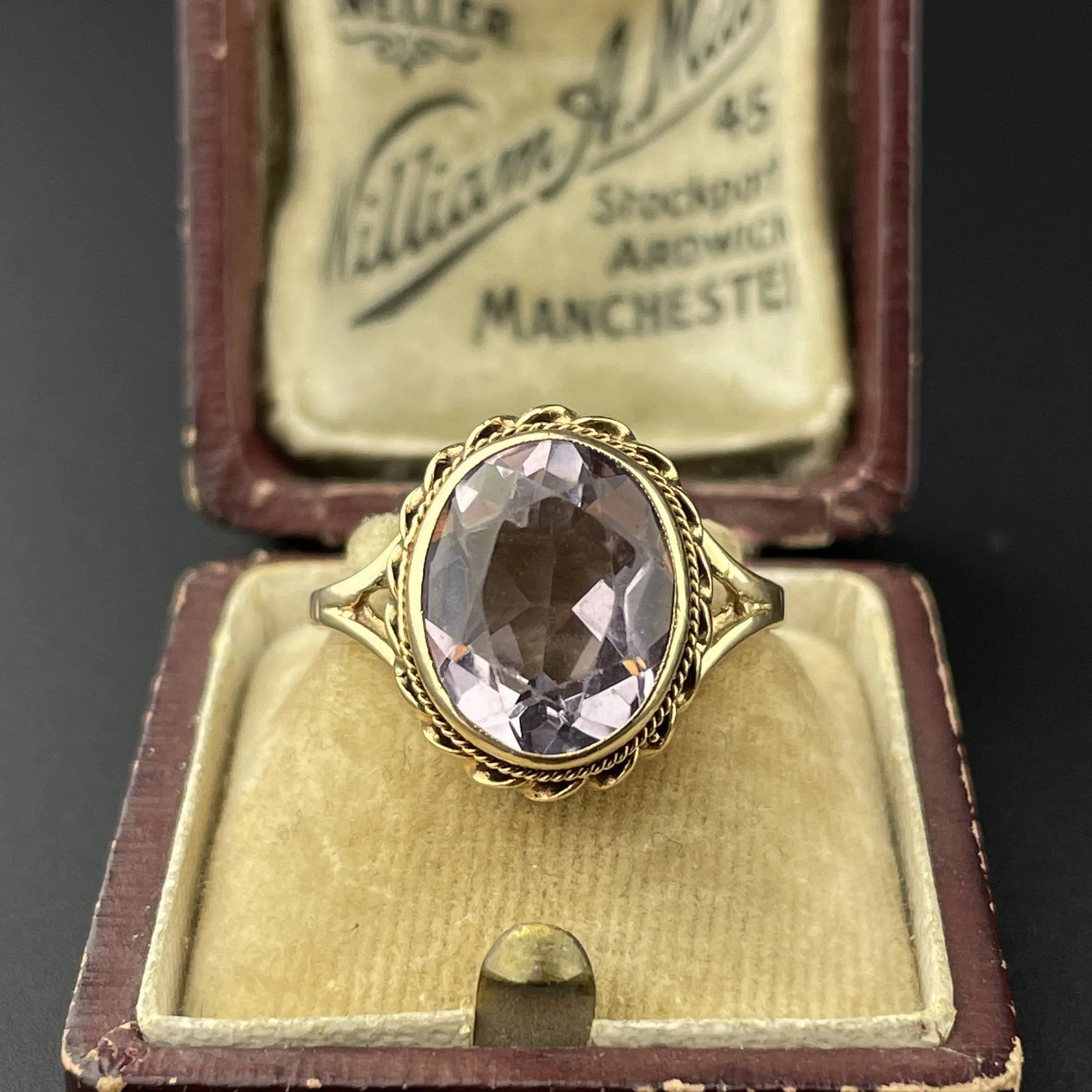 Vintage 10K Gold 5 CTW Amethyst Ring