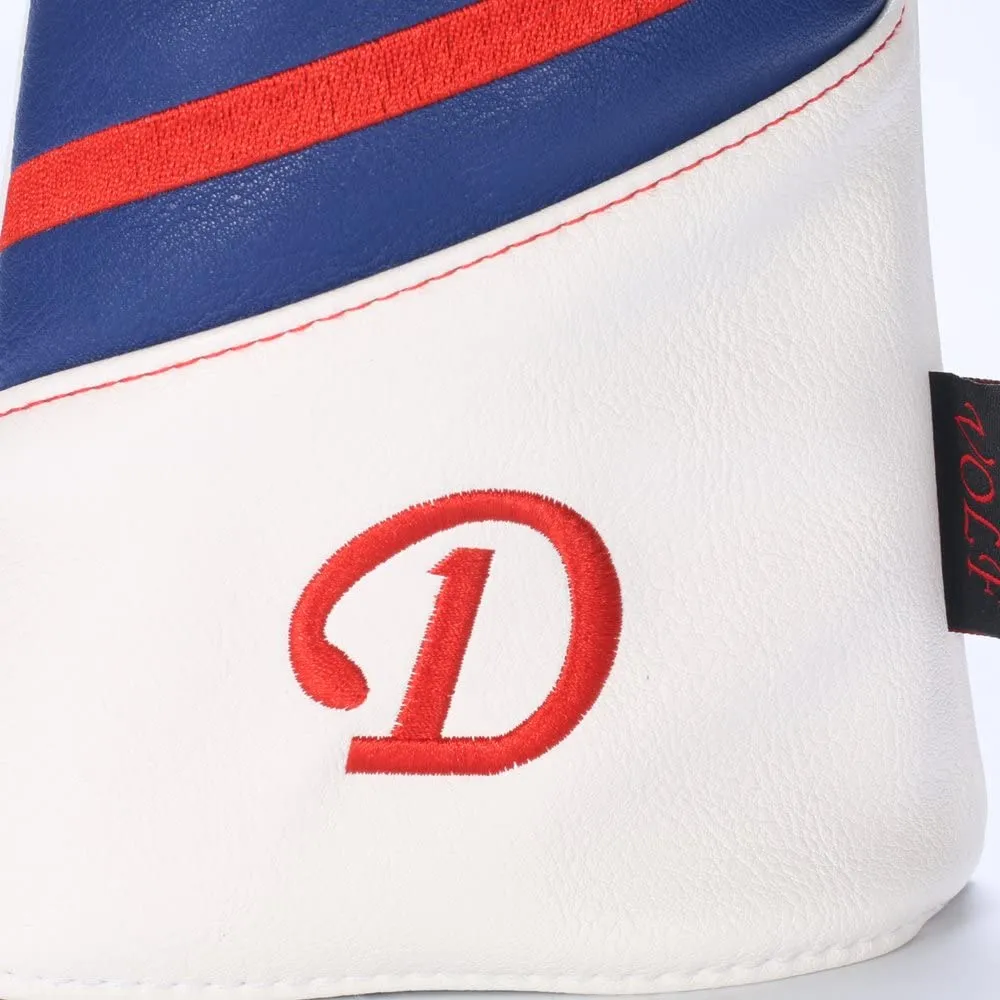 Volf Golf Red White Blue Leather Spider Headcovers