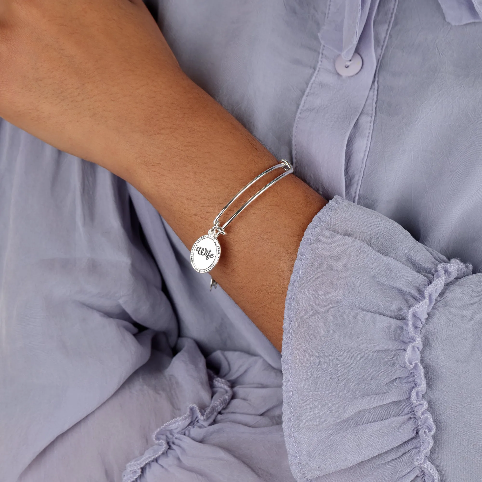 Wife, 'The One I Love Forever' Charm Bangle