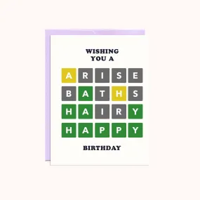 Wordle Birthday Card