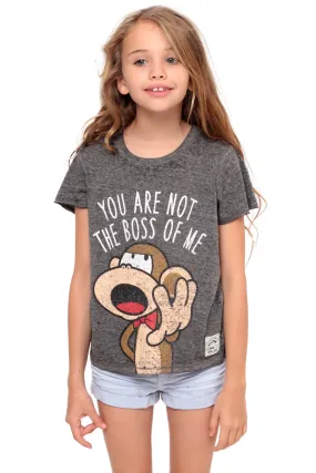 You Are Not The Boss Of Me | Crop Top - Charcoal