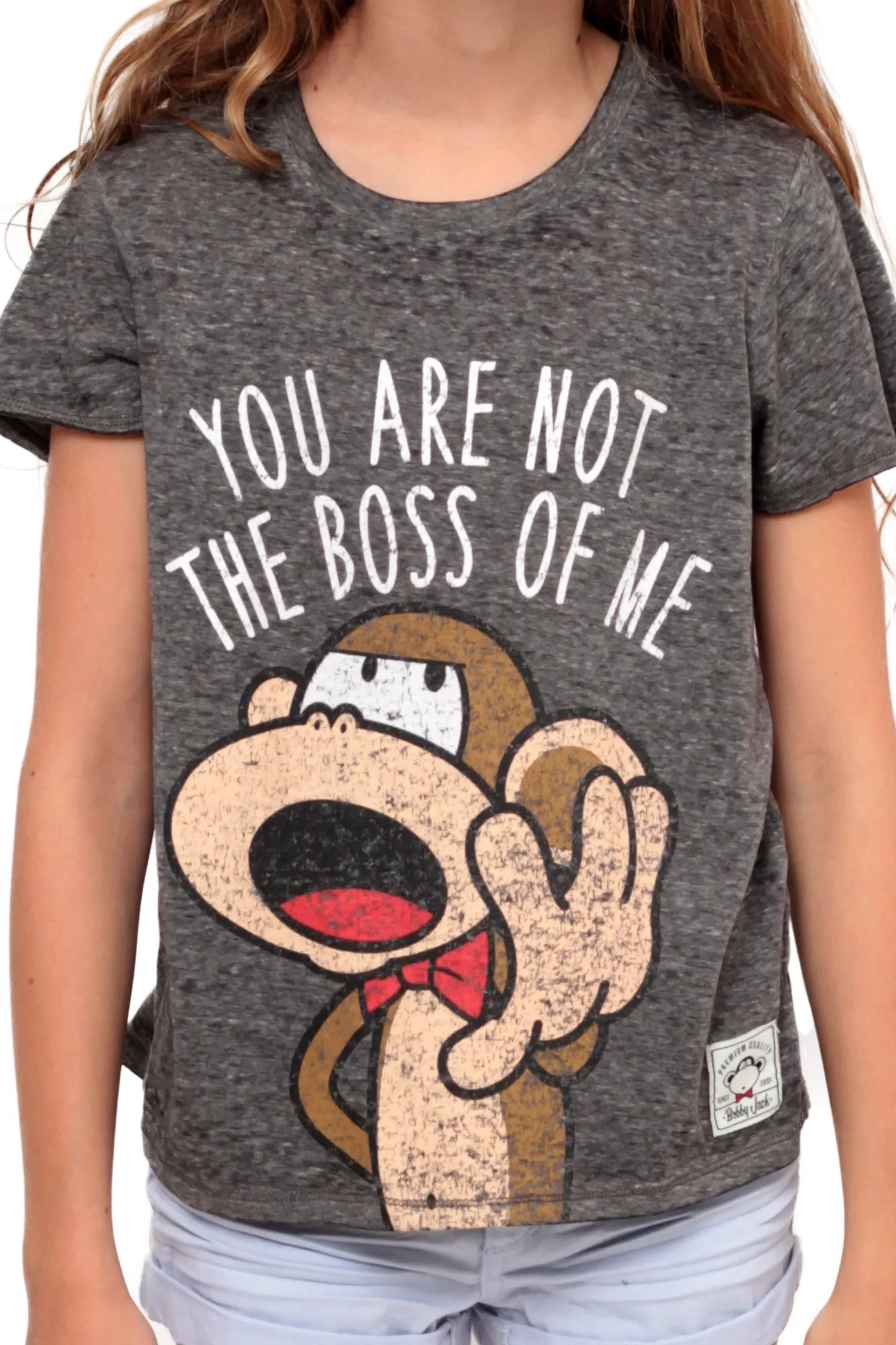 You Are Not The Boss Of Me | Crop Top - Charcoal